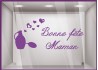 Calicot pour vitre Sticker Parfum Bonne Fete Maman Mere Lettrage parfumerie institut de beaute