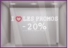 Sticker I Love les Promos été vitrophanie signalétique braderie destockage liquidation soldes vitrines 