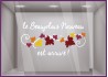 Sticker Texte Beaujolais Nouveau VITROPHANIE CAVISTE DECORATION CALICOT EPICERIE