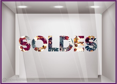 Sticker Soldes Motif Floral