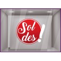 Sticker-Soldes-Rond-point d exclamation-vitrine-devanture-promotion-boutique-liquidation