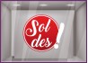 Sticker-Soldes-Rond-point d exclamation-vitrine-devanture-promotion-boutique-liquidation