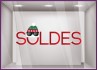 STICKER SOLDES BONNET vitrophanie hiver calicot boutique magasin vitrine sport devanture lettrage adhesif mode vitre 