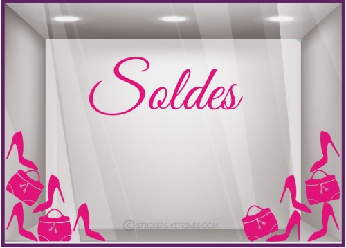 Kit de Stickers Super Soldes braderie liquidation devanture commerce vitrophanie adhesif