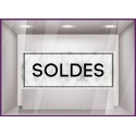 Sticker Soldes Bandeau Marbre vitrine magasin devanture calicot mode bijouterie maroquinerie commerce destockage braderie vitre