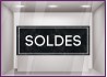 Sticker Soldes Bandeau Marbre vitrine magasin devanture calicot mode bijouterie maroquinerie commerce destockage braderie vitre