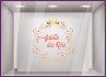 Sticker Couronne Galette des Rois epiphanie vitrophanie enseigne devanture boulangerie patisserie hiver vitrine 