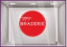 Sticker Rond Happy Braderie vitrophanie vitrine devanture mode maroquinerie boutique braderie 