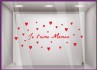 Sticker Je t'aime Maman Petits Coeurs fete des meres mamans calicot lettrage adhesif fleuriste mode parfumerie