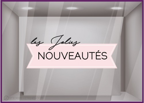 Sticker Les jolies Nouveautés magasin nouvelle collection mode maroquinerie boutique parfum
