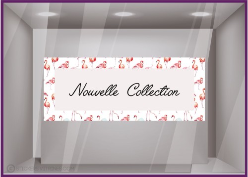 Sticker Bandeau Nouvelle collection Flamant Rose
