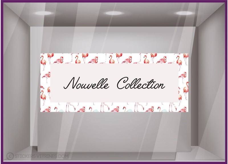 Sticker Bandeau Nouvelle collection Flamant Rose