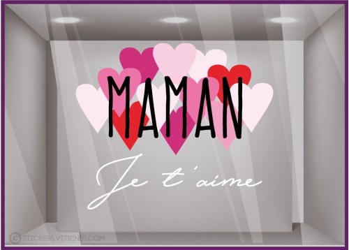 Stickers Bonne Fête Maman, je t'aime