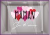 Vitrophanie pour vitrine Sticker I Love Maman