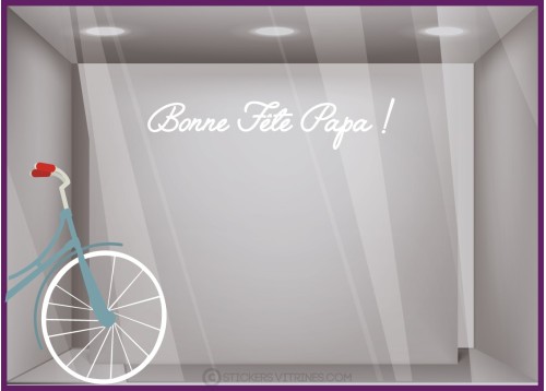 Autocollant pour devanture Kit Bicyclette Cabane de Plage 