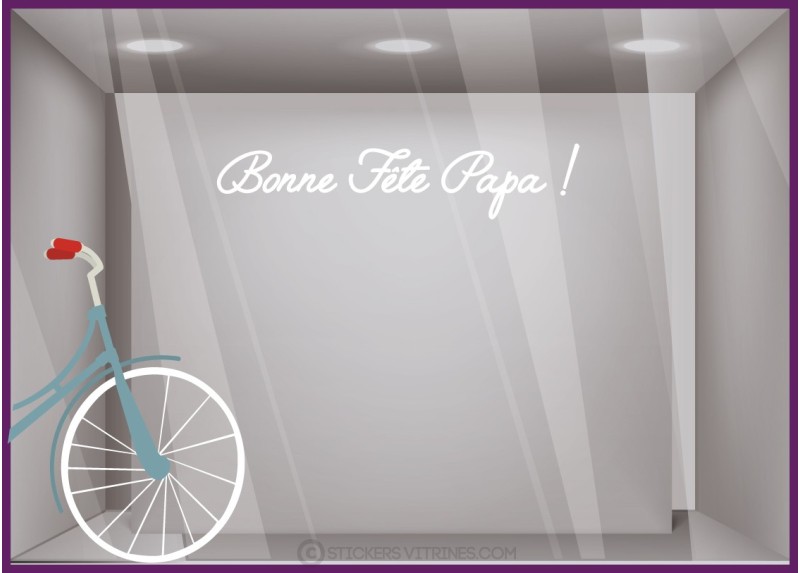 Autocollant pour devanture Kit Bicyclette Cabane de Plage 