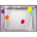 Kit de Stickers Ballons été vitrophanie commerce adhésif calicot vitrine autocollant 