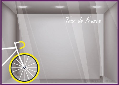 Kit de Stickers Avant de Velo Tour de France pour devantures de commerces