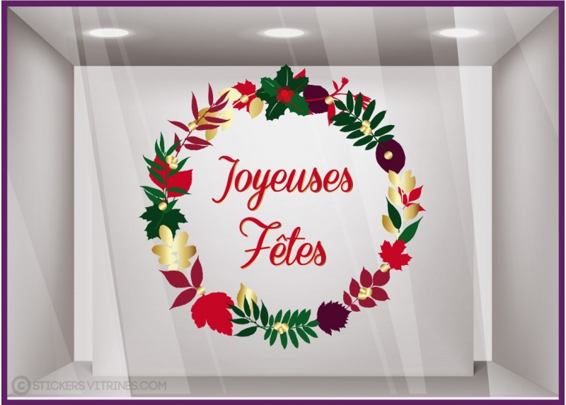 Sticker Couronne Joyeuses Fêtes