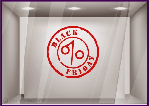 Sticker Black Friday TAMPON PROMOTION VITRINE MAGASIN MODE