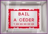 Sticker Bail à Céder à personnaliser Autocollant Adhésif Magasin Vitrine Signalétique Horaires