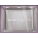 STICKER GRANDES TAILLES MAGASIN PRET-A-PORTER MODE SIGNALETIQUE LETTRAGE ADHESIF CALICOT