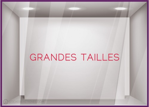 STICKER GRANDES TAILLES MAGASIN PRET-A-PORTER MODE SIGNALETIQUE LETTRAGE ADHESIF CALICOT