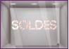 Sticker Soldes Panthère Décoration vitrine boutique mode sauvage vitrophanie lettre adhésive