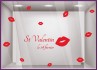 Kit de Stickers Saint Valentin Bisou vitrophanie calicot lettrage autocollant vitrine devanture mode bijouterie beaute