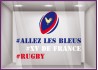 Sticker Rugby XV de France Coq coupe du monde bleus 