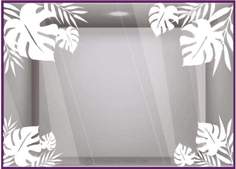 Stickers vitres feuilles noires - La Boutique PVP