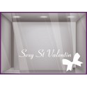 Sticker Sexy Saint Valentin devanture vitrine calicot sticker vitrophanie mode lingerie magasin boutique vitre enseigne lettrage