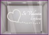 Sticker Saint Valentin Coeur Perles bijouterie vitres vitrophanie boutique magasin calicot décoration