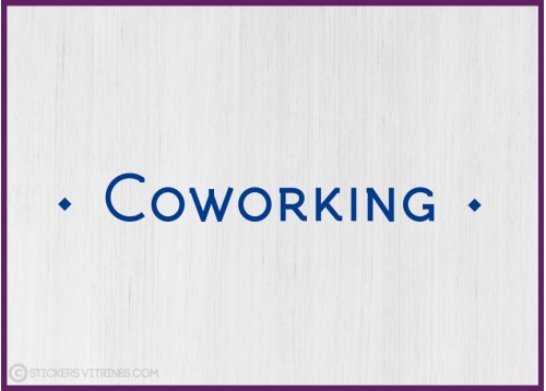 Sticker lettrage Coworking bureau entreprise porte vitre deco signaletique equipe salle vitre mur decoration local professionnel