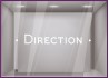 Sticker lettrage Direction bureaux cabinets vitrophanie texte adhesif signalisation interne deco