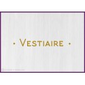 Sticker lettrage Vestiaire entreprise locaux pro deco signalisation interne bureaux cabinet porte 