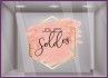 Sticker Jolies Soldes rose calicot signaletique enseigne devanture promotions vitrophanie vitrine pourcentage mode 