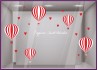 Kit de Stickers Montgolfieres Saint-Valentin lettrage adhesif autocollant calicot vitrophanie devanture vitrine commerce magasin