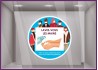 Sticker lavez-vous les mains coronavirus signaletique covid-19 pharmacie bureau cabinet medical vitrophanie