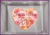 Sticker Promotion Coeur de Roses fete des meres A Personnaliser Vitrophanie Boutique Calicot Promotions fleuriste bijouterie