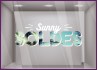 Sticker Sunny Soldes maroquinerie decoration ete promotion destockage braderie liquidation commerce mode magasin de sport