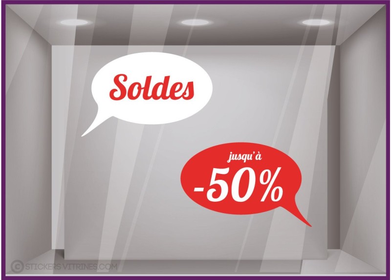 Sticker Soldes Bulles