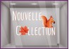 Sticker Nouvelle Collection Ecureuil adhésif vitrine boutique idee deco  automne