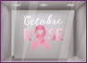 Vitrophanie Lettrage autocollant octobre rose cancer sein devanture boutique femme lingerie mode bijouterie