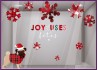 KIT DE STICKERS BOULEDOGUE NOEL IDEE DECORATION TENDANCE FLOCONS VITRINE MAGASIN CALICOT JOYEUSES FETES MODE