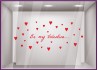 Sticker Be My Valentine Petits Coeurs saint valentin devanture vitrine magasin mode boutique femme lettrage autocollant vitre