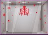 Kit de Stickers Lustre de Noel joyeuses fetes commerce magasin calicot devanture mode bijouterie decoration idee