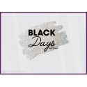 Sticker Black Days paillete argent PROMOTIONS DEVANTURE VITRINE COMMERCE MODE MAGASIN BIJOUTERIE CALICOT VITRE FRIDAY DESTOCKAGE