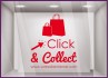 STICKER CLICK AND COLLECT PERSONNALISER VITRINE COMMERCE RESTAURANT TRAITEUR MAGASIN MODE BIJOUTERIE