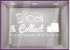 Sticker Call and Collect a Personnaliser lettrage adhesif autocollant vitrine devanture magasin covid vitrophanie restaurant